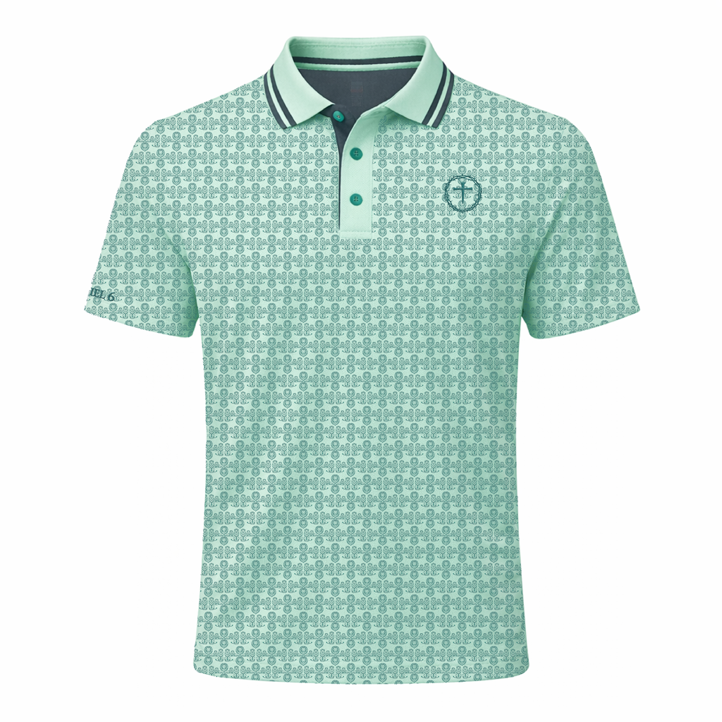 'Daniel in the Lion's Den' - Micropattern Polo