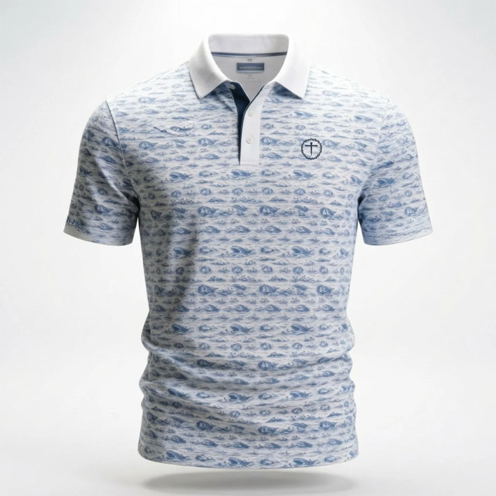 'Jonah and the Whale' - Embroidered Polo
