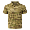 'Psalm 144' - Embroidered Camo Polo