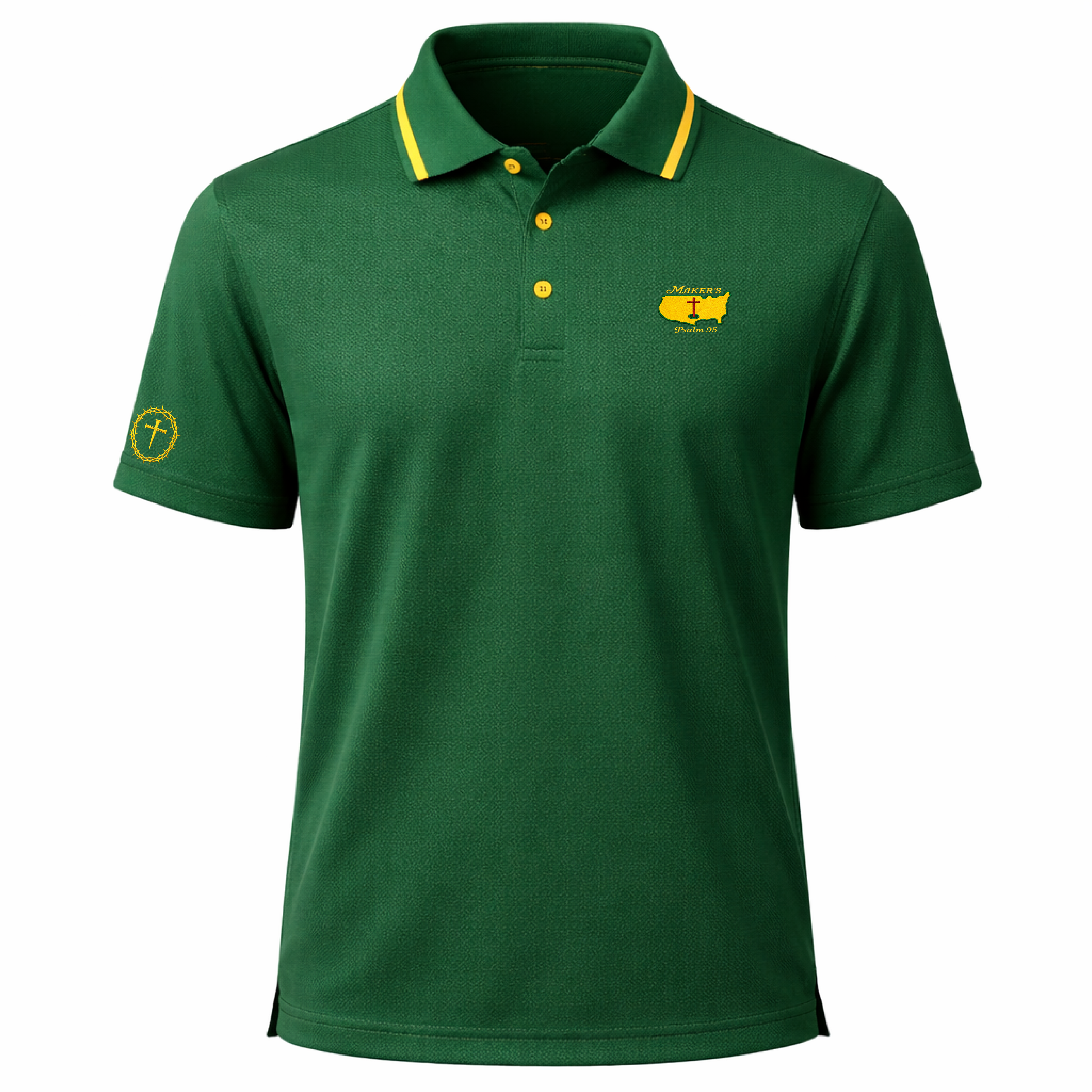 'Maker's Psalm 95' - Embroidered Polo