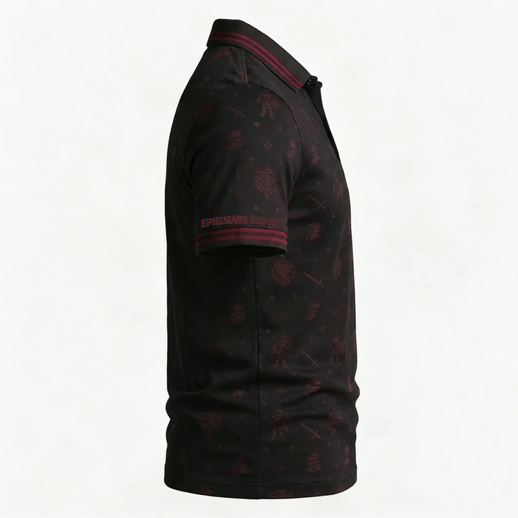Red Armor of God - Embroidered Polo