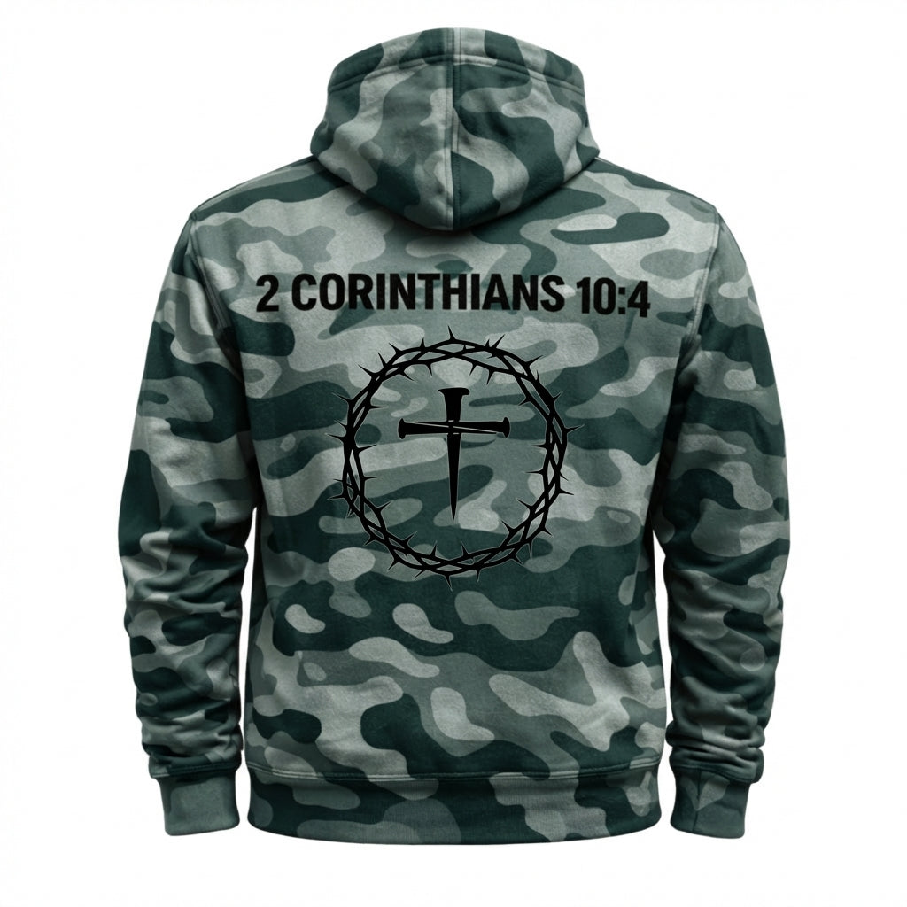War though Worship - Aqua Camo Hoodie