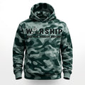 War though Worship - Aqua Camo Hoodie