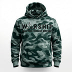 War though Worship - Aqua Camo Hoodie