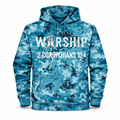 War through Worship - Blue Camo Hoodie