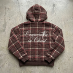 Covenant Plaid – Script Embroidered Zip Hoodie