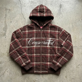 Covenant Plaid – Script Embroidered Zip Hoodie