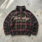 Worship – Plaid Quarter-Zip Pullover