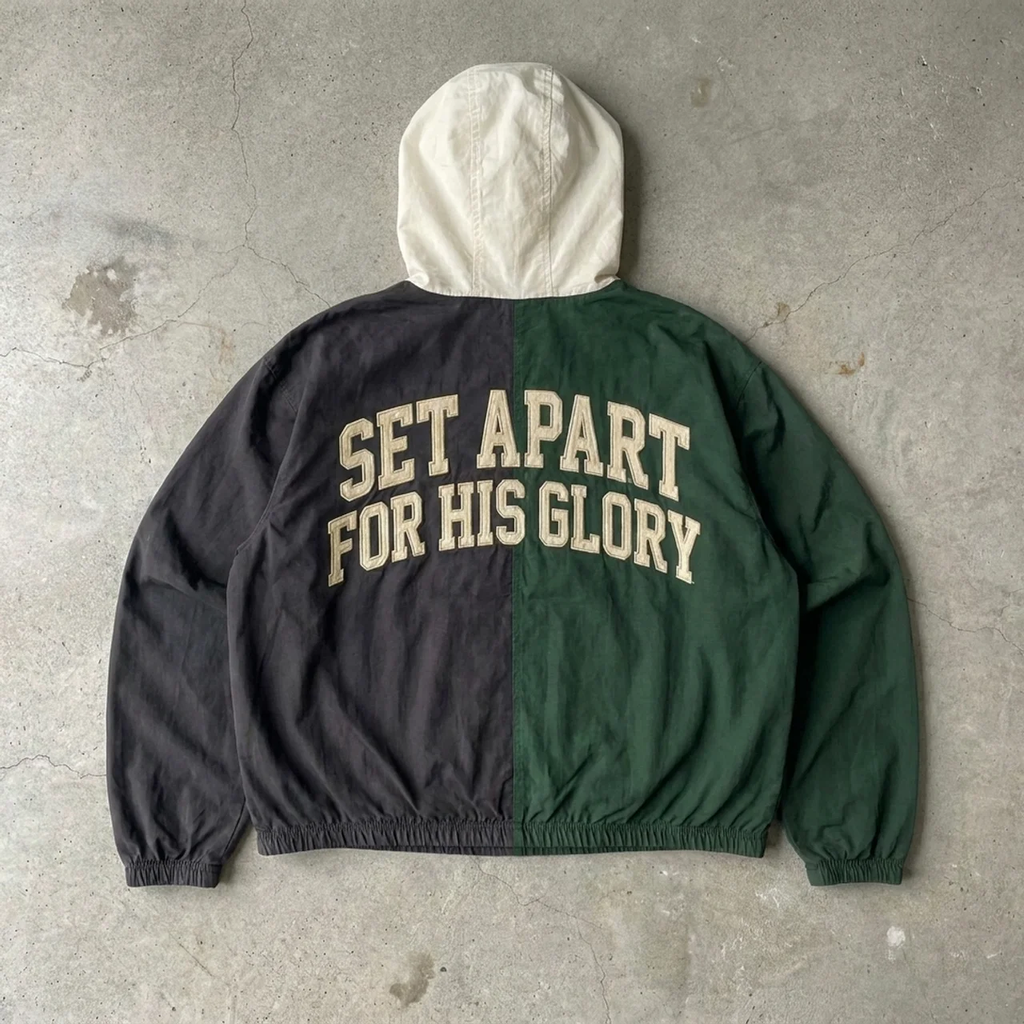 Set Apart – Embroidered Hooded Windbreaker