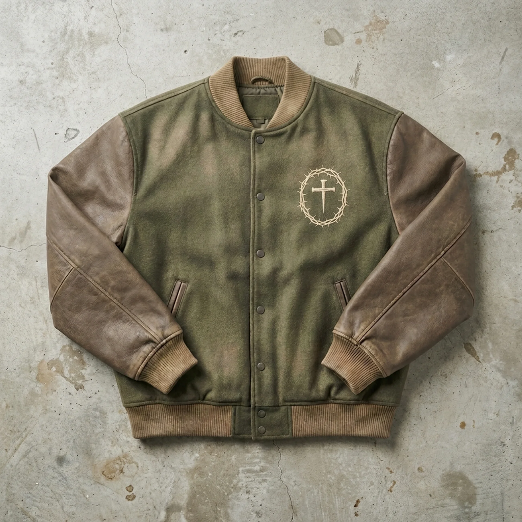Consecrated Heritage – Embroidered Varsity Jacket